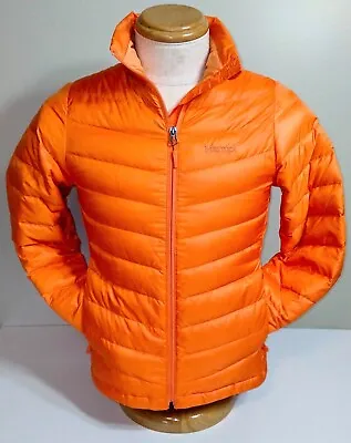 WOMEN'S MARMOT 700 FILL DUCK DOWN PUFFER ORANGE JACKET Small • $39