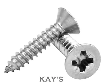 £0.99 • Buy A4 Marine Grade Stainless Steel Countersunk Self Tapping Wood Screws Chipboard