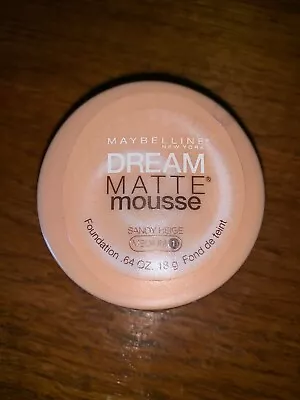 1 Jar Maybelline Dream Matte Mousse Foundation SANDY BEIGE MEDIUM 1 NEW SEALED • $8