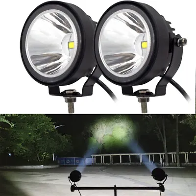Pair 4  Inch Round LED Work Light Spot Flood Pods OffRoad Driving Truck FOG Lamp • $36.08