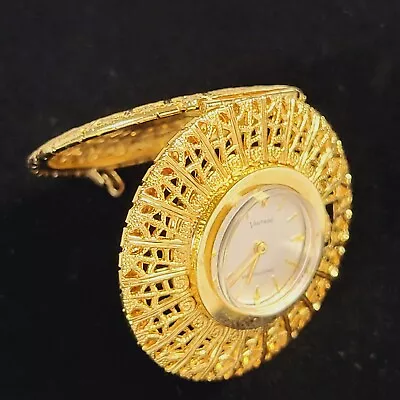 Vintage Vantage Pendant Necklace Watch Women Gold Tone NO CHAIN Manual Wind • $9.95