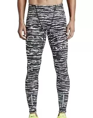 Nike Men's Tech Full Length Dri-Fit Camo Print Ankle Zip Running Tights! S • $36.75