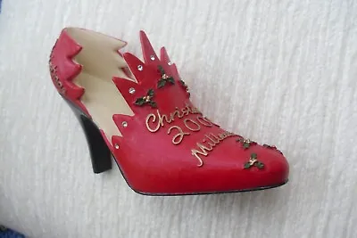 Lovely  Miniature Christmas 2000 Millennium Shoe • £4.99