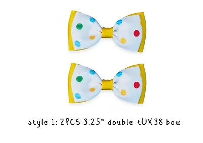 £6.99 • Buy Spotty Dotty Hair Bow Match Children In Need Pudsey Blush Shirt Ourfit Costume