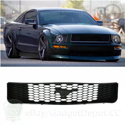 Front Black Upper Grille Bumper Grill For 2005 2006 2007 2008 2009 Ford Mustang • $62.10