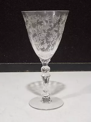 1- Fostoria Glass Chintz Crystal 4-1/2 Ounce Claret Wine Glass • $16.46