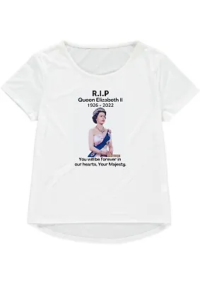 Rip Queen Elizabeth Ii Forever In Our Hearts Womens Men Unisex T-shirt Size 8 10 • £11.99