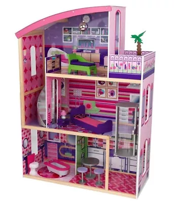 ***USEDOPEN BOX Kidkraft Wooden Modern Dream Glitter Dollhouse • $55.99