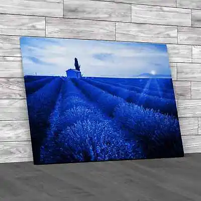 Lavender Field In Provence France Blue Canvas Print Large Picture Wall Art • £21.95