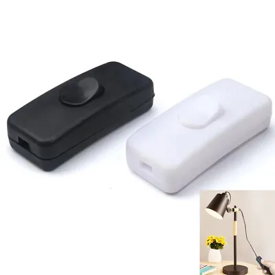 Inline ON/OFF Rocker Switch Table Desk Bed Light Lamp Cord 110-250V Button LED • £1.19