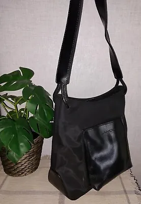 LANCEL Genuine Italian Leather/Nylon Shoulder Tote Handbag Hobo Boho  Bag  • £45