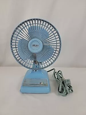 Vintage Galaxy By Lasko 6 Inch Personal Desk Fan Model 3146 Light Blue Working • $49.92