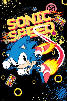 $11.99 • Buy Sonic The Hedgehog - Gaming / TV Show Poster (Sonic Speed) (Size: 24  X 36 )