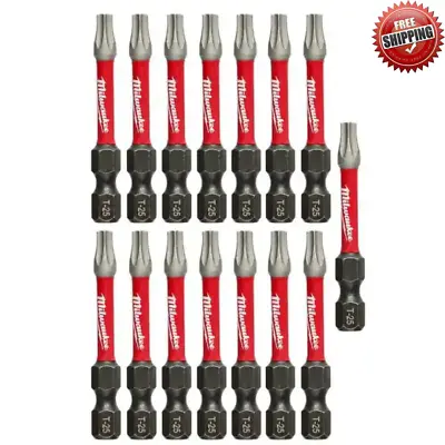 SHOCKWAVE Impact Duty 2 In. T25 Torx Alloy Steel Screw Driver Bit 15-Pack • $19.99