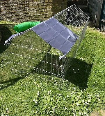 £25 • Buy Metal Run Rabbit Guinea Pig Chicken Duck Ferret Dog Cat Pet Enclosure Roof Hutch
