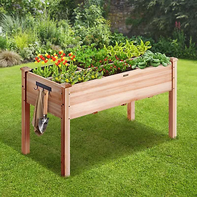 VEVOR Wooden Raised Garden Bed Planter Box 47.2x22.8x30  Flower Vegetable Herb • $95.99