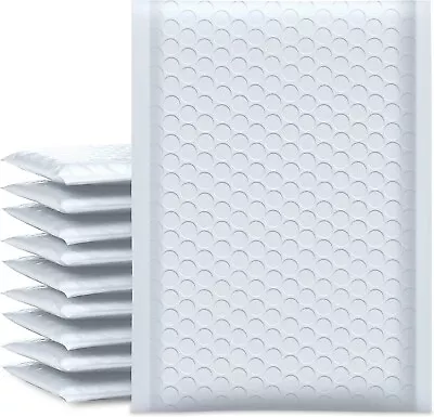 10-4  X 7   WHITE POLY BUBBLE MAILERS MAILING SHIPPING BAGS ENVELOPES SELF SEAL • $4.25