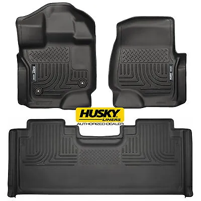 $219.98 • Buy HUSKY WeatherBeater Front Rear Floor Mats For 15-22 FORD F150 Extended Cab Black