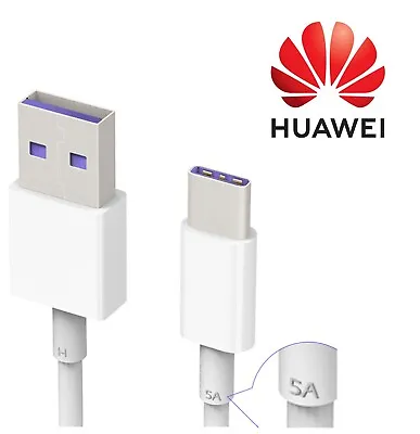Genuine Huawei P20 P30 Pro Lite Type C USB Fast Charging Charger Data Cable 5A • £3.47