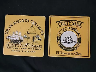 2 Vintage Cutty Sark Gran Regata Colon '92 San Juan Puerto Rico Drink Coasters • $19.99