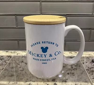 Disney Mickey Mouse Ceramic Mug With Lid 15 Oz With Glass Spoon • $12.49
