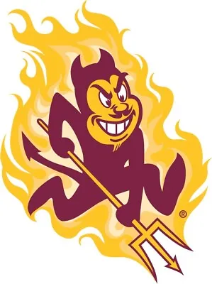 Arizona State Sun Devils Sparky Logo - Die Cut Laminated Vinyl Sticker/Decal • $3.75