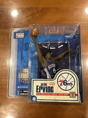 Julius Erving Philadelphia 76ers 1976-1987 NBA Legends 2005 McFarlane NEW SEALED • $45