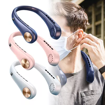 $22.99 • Buy Neck Fan Portable Cooler USB Rechargeable 3000mA Bladeless Cooling Neckband