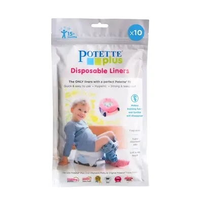 £7.95 • Buy 10 Pack | Genuine Potette Plus Travel Potty Liners - Disposable & Biodegradable
