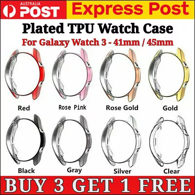 Silicone Case Ultra Thin Shockproof Cover For Samsung Galaxy Watch 3 41mm 45mm • $6.66