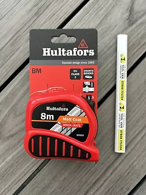 Fisco BrickMate Tape Measure 8m Brick Block Courses Metric Plus Free Pencil • £20.25