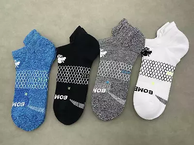 4 Pairs Bombas Men's All-Purpose 4 Colors Ankle Socks - Size Large 9-13 • $27.89
