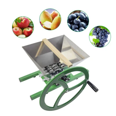 $159.99 • Buy Fruit Crusher Antique Grape Wine Vintage Grinder Roller Crank Press Apple Cider