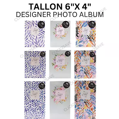 Tallon 6  X 4  Designer Photo Album 100/200/300 Pocket Collect The Best Moments • £5.99