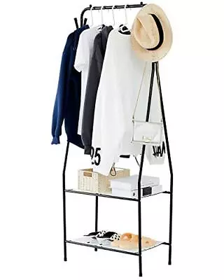 YOUDENOVA Small Clothes Rack Freestanding Clothing Garment Rack With Shelves • $50.59