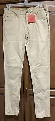 New Tags Mossimo Supply Co Skinny Pants Lower Waist Straight Hip Size 1 Tan • $1.90