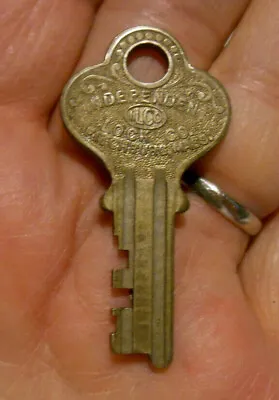 Vintage Old Antique Steamer Trunk Key Ornate Independent Lock Co ILCO # 56V26 • $19.99