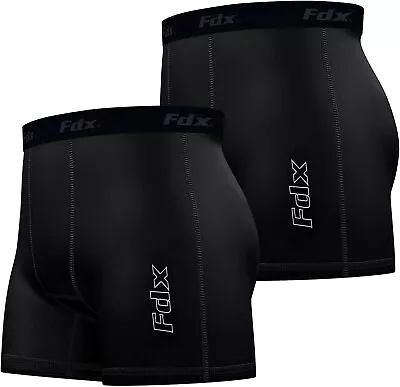  2 Pack Of Men’s Boxer Shorts Breathable Lycra Compression Trunk Pant Inner Wear • £12.99