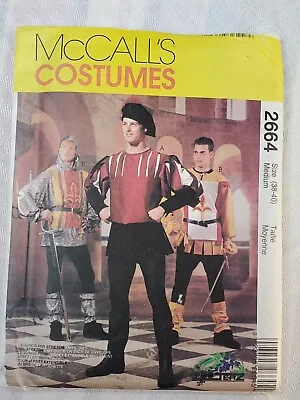 McCall's 2664 Mens Medieval Renaissance Doublet Knight Prince Costume Sz M 38-40 • $11.99