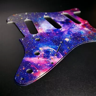 £78.09 • Buy Fender Strat Custom Graphic Pickguard 8 11Hole Universe By Stormguitar