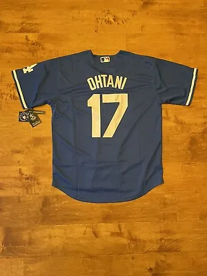 Shohei Ohtani #17 LA Dodgers Blue MLB Nike Men's M Medium Jersey Stitched NWT • $45.99