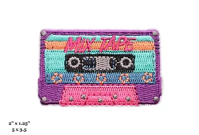 Vintage Cassette Tape 90's Mix Tape Music Embroidered Iron On Patch • $4.99