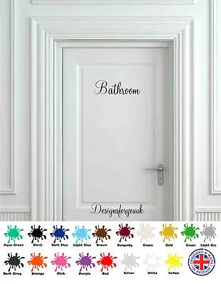 £1.98 • Buy Bathroom Door - Wall Art Decal - Vinyl Sign / Sticker Toilet WC Pub Sign