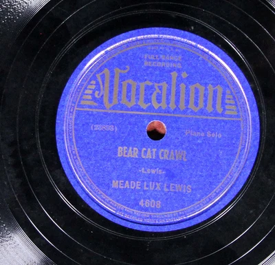 £16.21 • Buy Meade Lux Lewis VOCALION 4608 E+  Bear Cat Crawl  PREWAR BLUES / GOSPEL 78