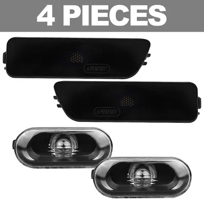 2 Fender + 2 Bumper Lamp Smoke Side Marker Light For VW Jetta MK4 Golf 1999-2005 • $12.98