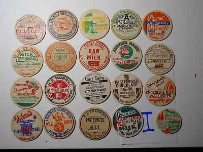 Milk Bottle Cap - 20 Different - Lot I • $3