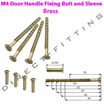 £2.15 • Buy Door Handle Male To Female Connecting Screws, Bolts For Roses And Handles M4 