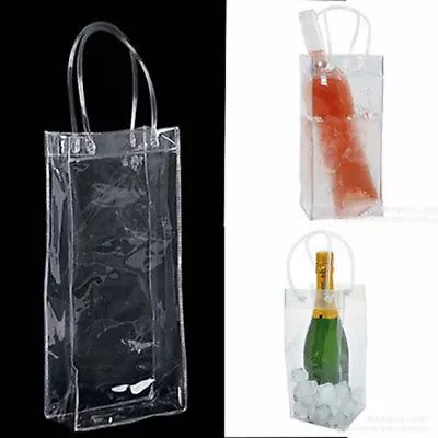 Wine Beer Champagne Bucket Drink Ice Bag Bottle Cooler Chiller Foldable Carrier • £4.44