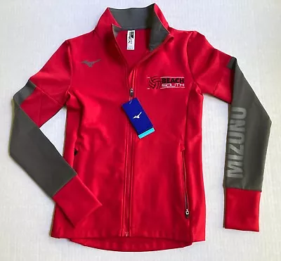 NEW Mizuno Full Zip Jacket Womens XXS Drylite Alpha Quest Volleyball South Red • $17.95