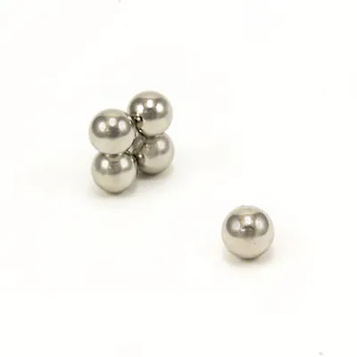 10mm Dia N42 Neodymium Sphere Magnets - 1.4kg Pull (Pack Of 4) • £11.93